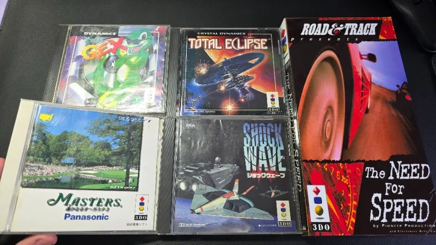 Lote jogos 3DO: Gex + NFS + Total Eclipse + Shockwave + Golf Masters (originaism, LEIA))