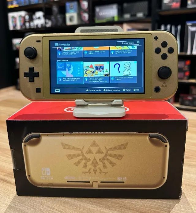 Nintendo, Console, Switch Lite Zelda edition - Seminovo (Loja Física) - Foto 5