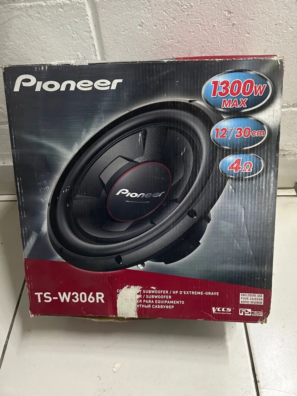 Pioneer Tsw306r Subwoofer Pioneer TS-W306R 12 Polegadas 1300W