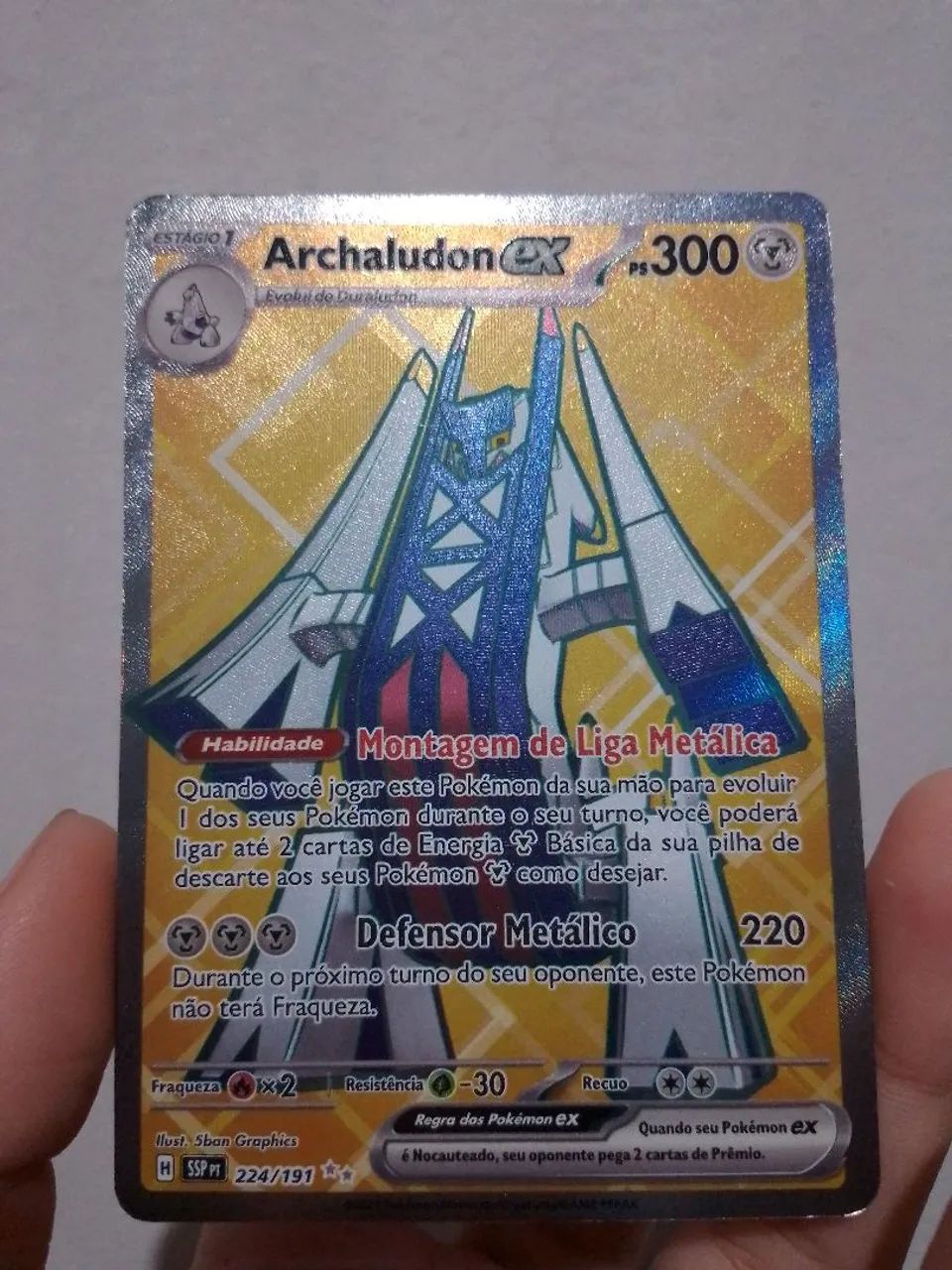 Carta Pokémon Archaludon EX Foil - 224/191 -  Nova