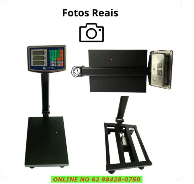 Balança Digital Eletrônica Comercial Com Mastro E Tara 150kg - Foto 4