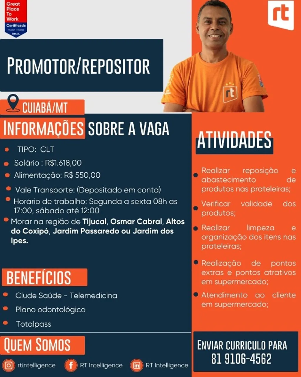 PROMOTOR/REPOSITOR - CUIABÁ/MT 