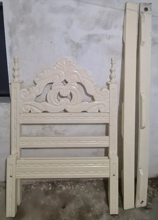 Cama solteiro de madeira maciça de cerejeira - Foto 3
