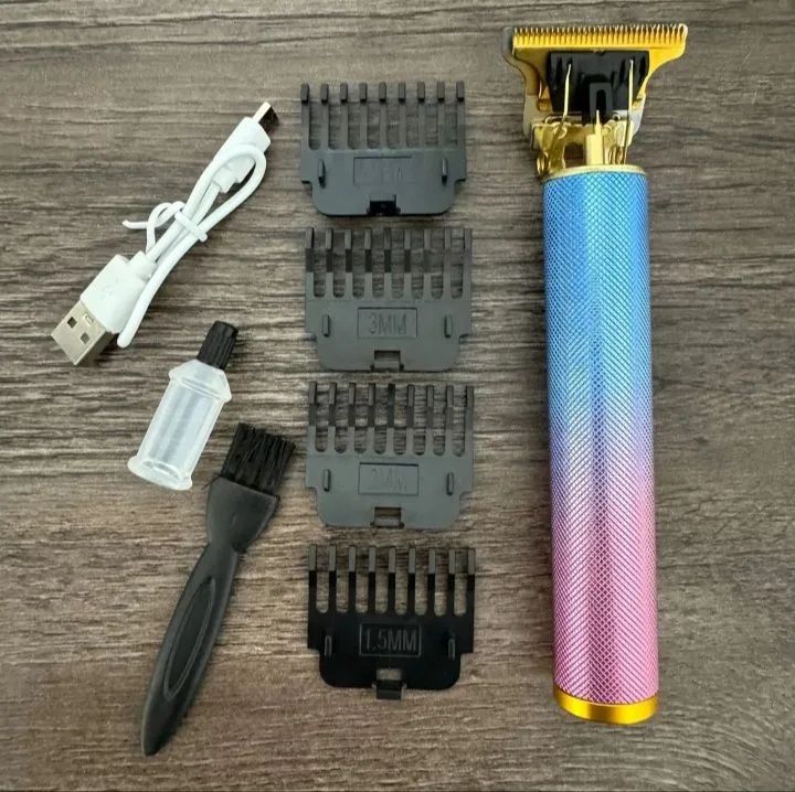 Máquina de cortar cabelo profissional com pentes e carregador - Foto 2