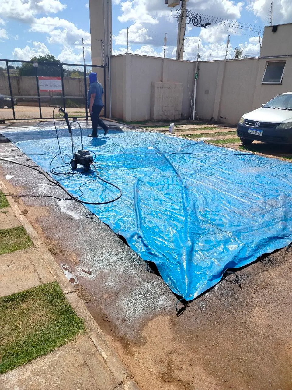 Lona para cobertura de piscina