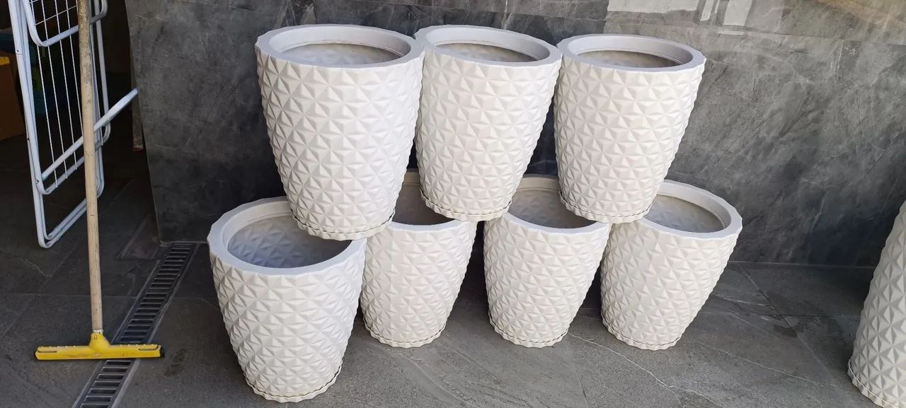Conjunto de Vasos para Plantas - Branco - Foto 4