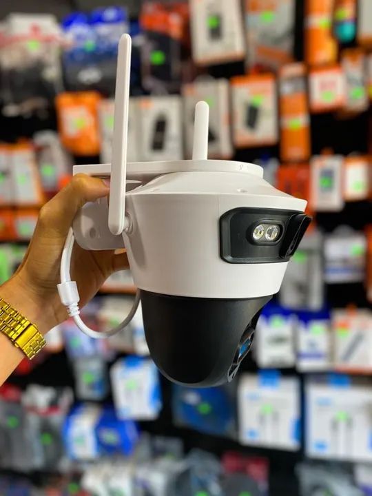 CÂMERA DE MONITORAMENTO WIFI 2 EM 1 A PROVA D'ÁGUA JORTAN - Foto 3