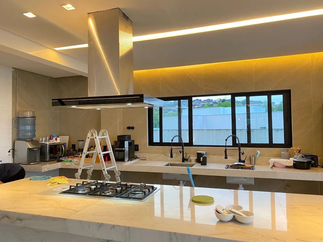 Coifa cooktop, aquecedor a gás 