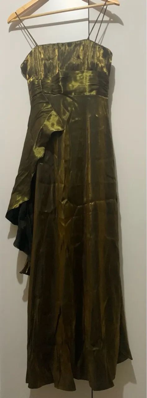 Vestido Dourado Festa - Foto 4