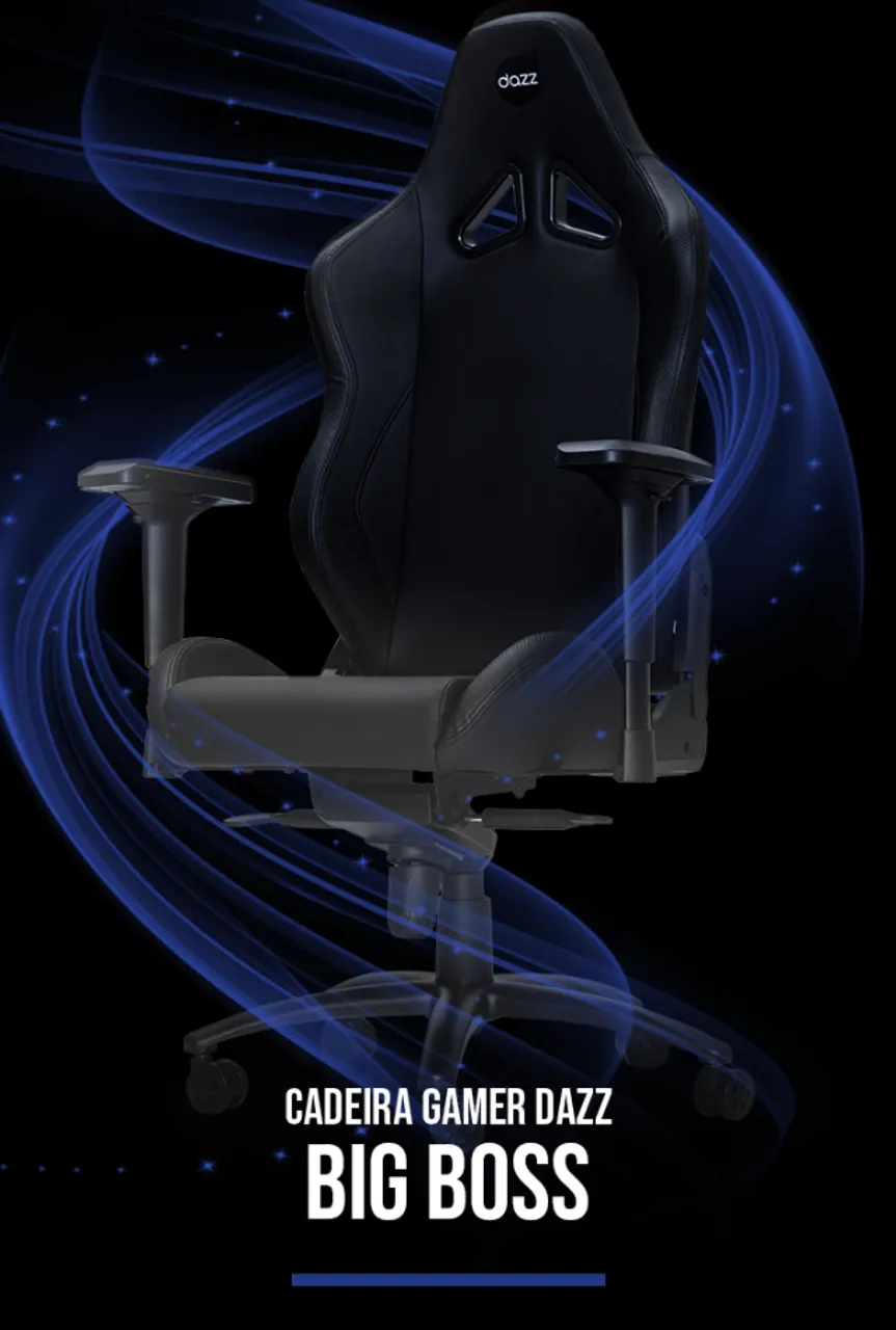 Cadeira Gamer Dazz Big Boss Preto, 150Kg