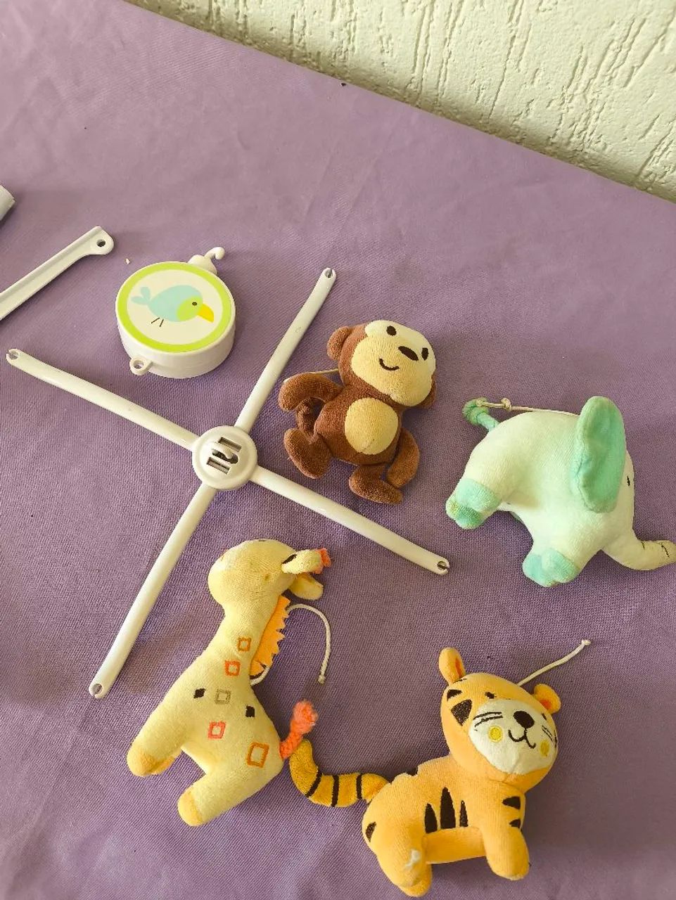 Mobile Para Berço De Bebe Musical Giratório Safari - Foto 3