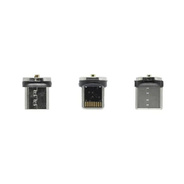 Cabo Magnético Para Celular 3 Em 1, Micro usb, Type-c e Lightning, Universal Novo - Foto 3
