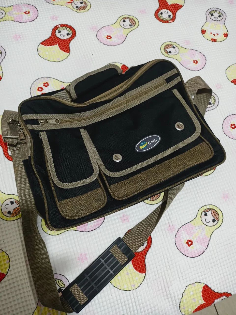 Bolsa de Ombro Preta masculina - Foto 2