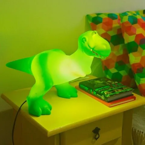 Abajur Dinossauro Verde - Iluminação Infantil