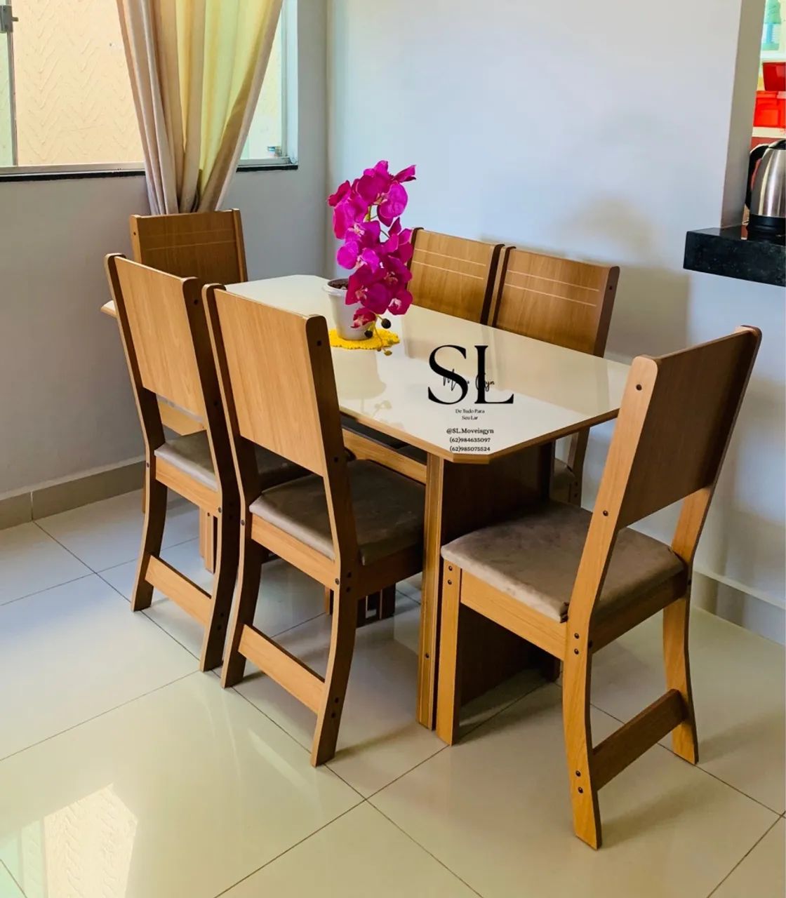Mesa de jantar 6cadeiras Nova