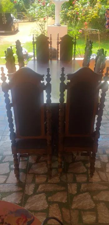 Mesa colonial com 8 cadeiras - Foto 2