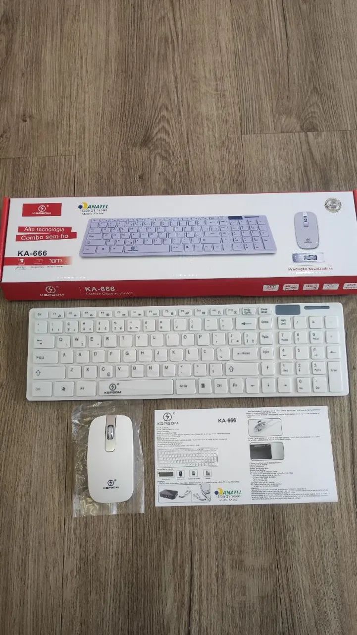 Teclado e mouse sem fios 