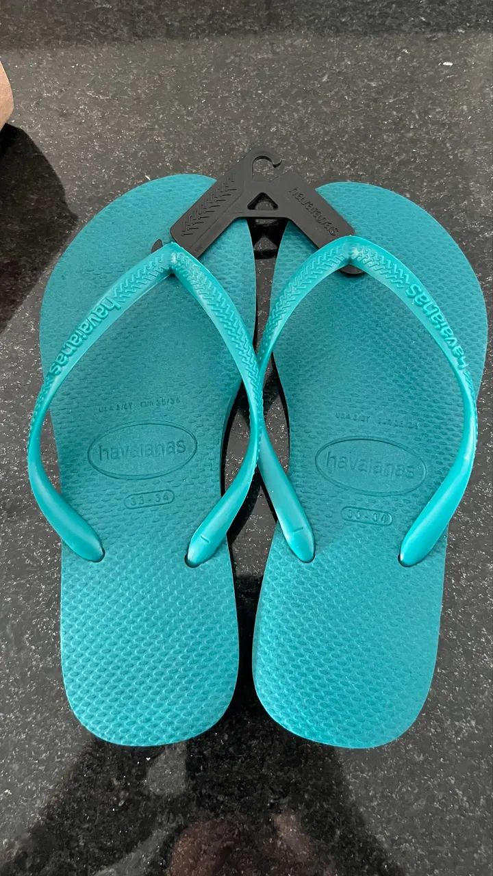 Havaianas 33/34 Verde Água Nova