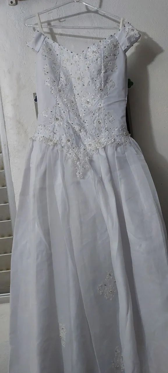 Vestido de noiva branco elegante - Foto 5