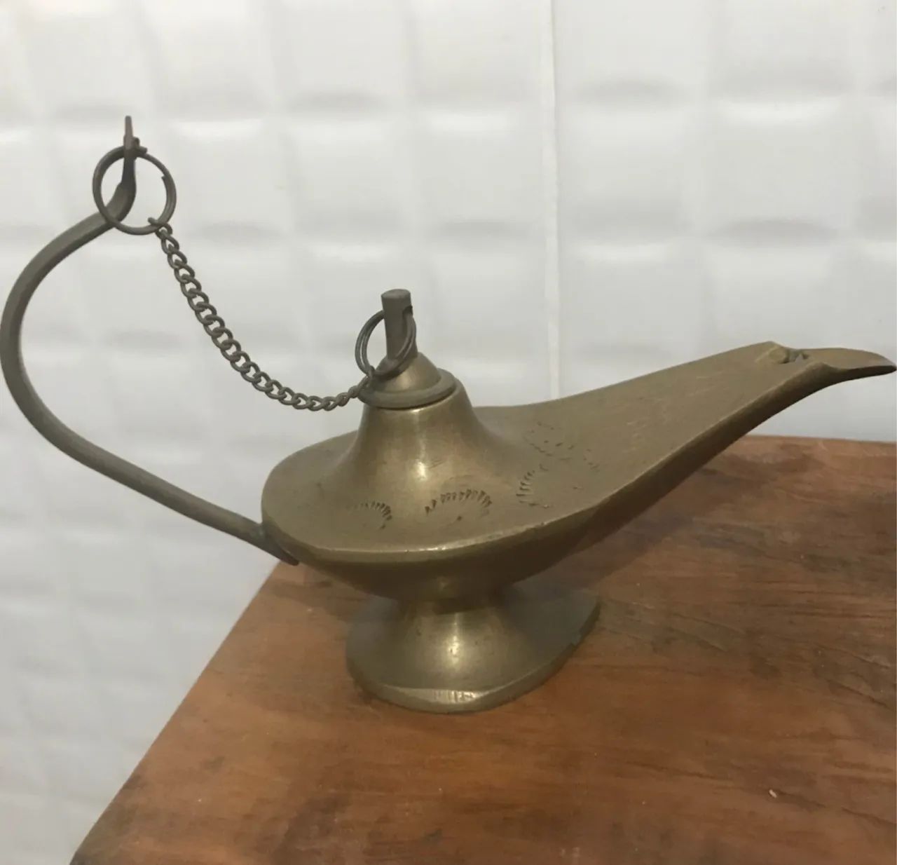 Lâmpada de Aladim de bronze (14cm) - Foto 2