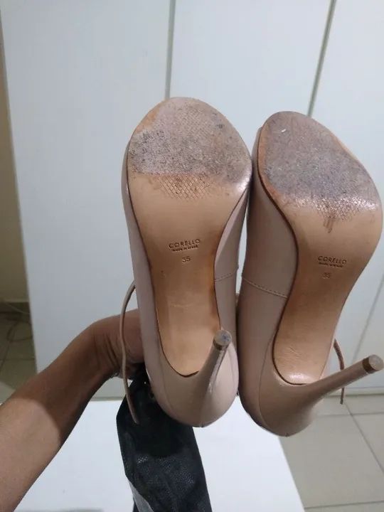 Sandália feminina cor de rosa - Foto 4