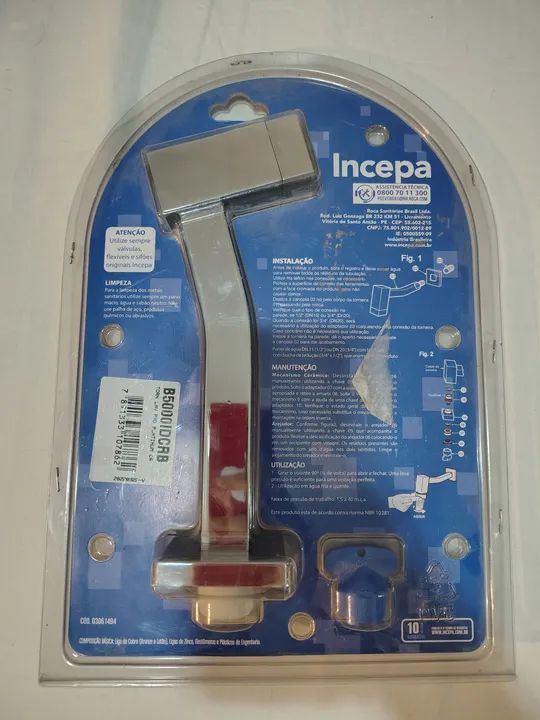 TORNEIRA PARA LAVATORIO DE PAREDE PLATINUM CROMADO INCEPA. - Foto 3