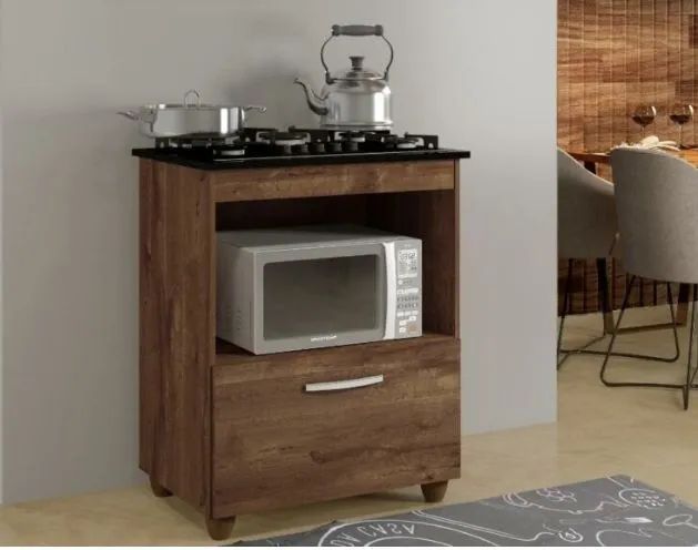 Balcão C/cooktop 5B branco Ypê 