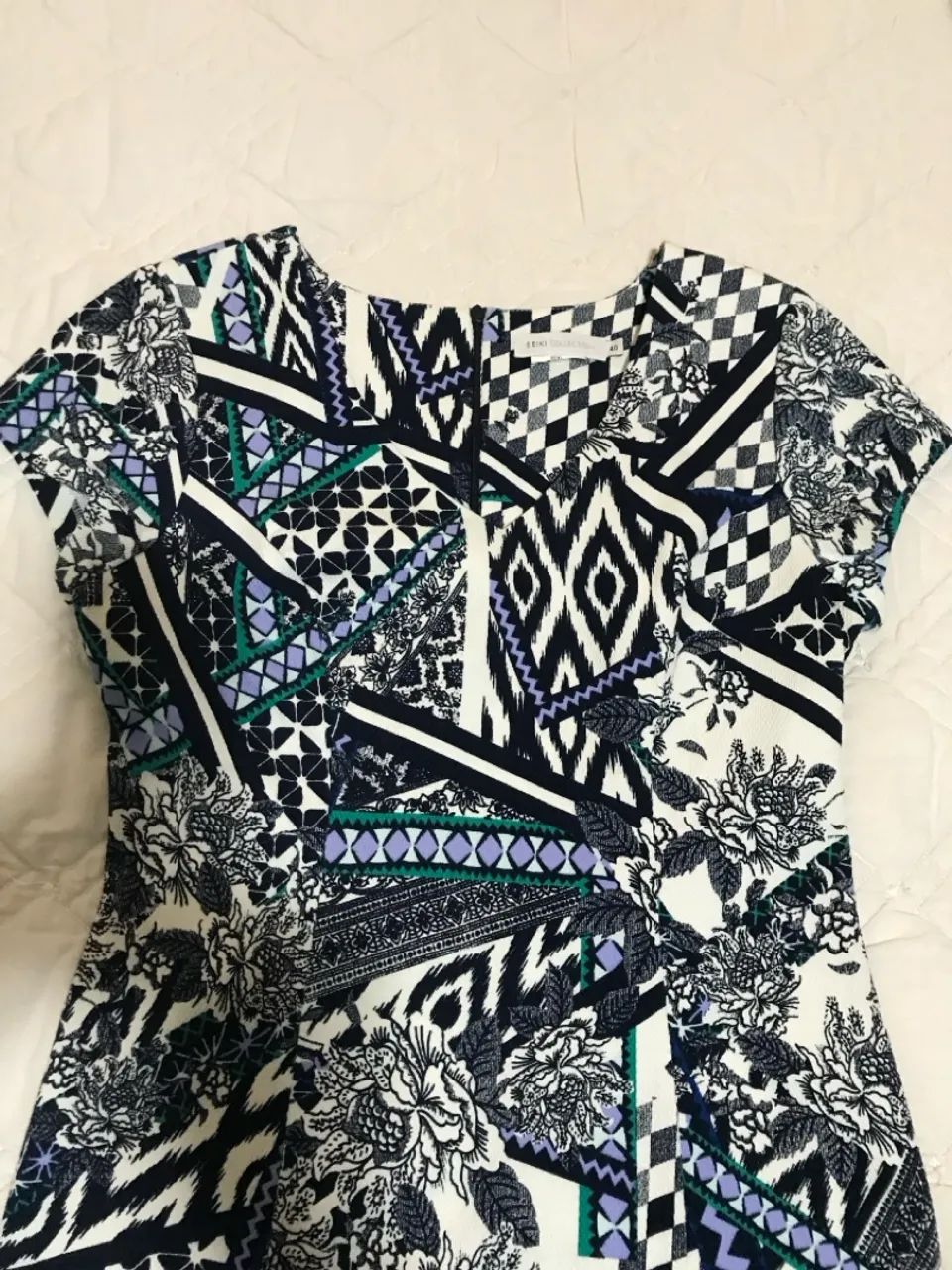 Vestido estampado geométrico - Foto 2