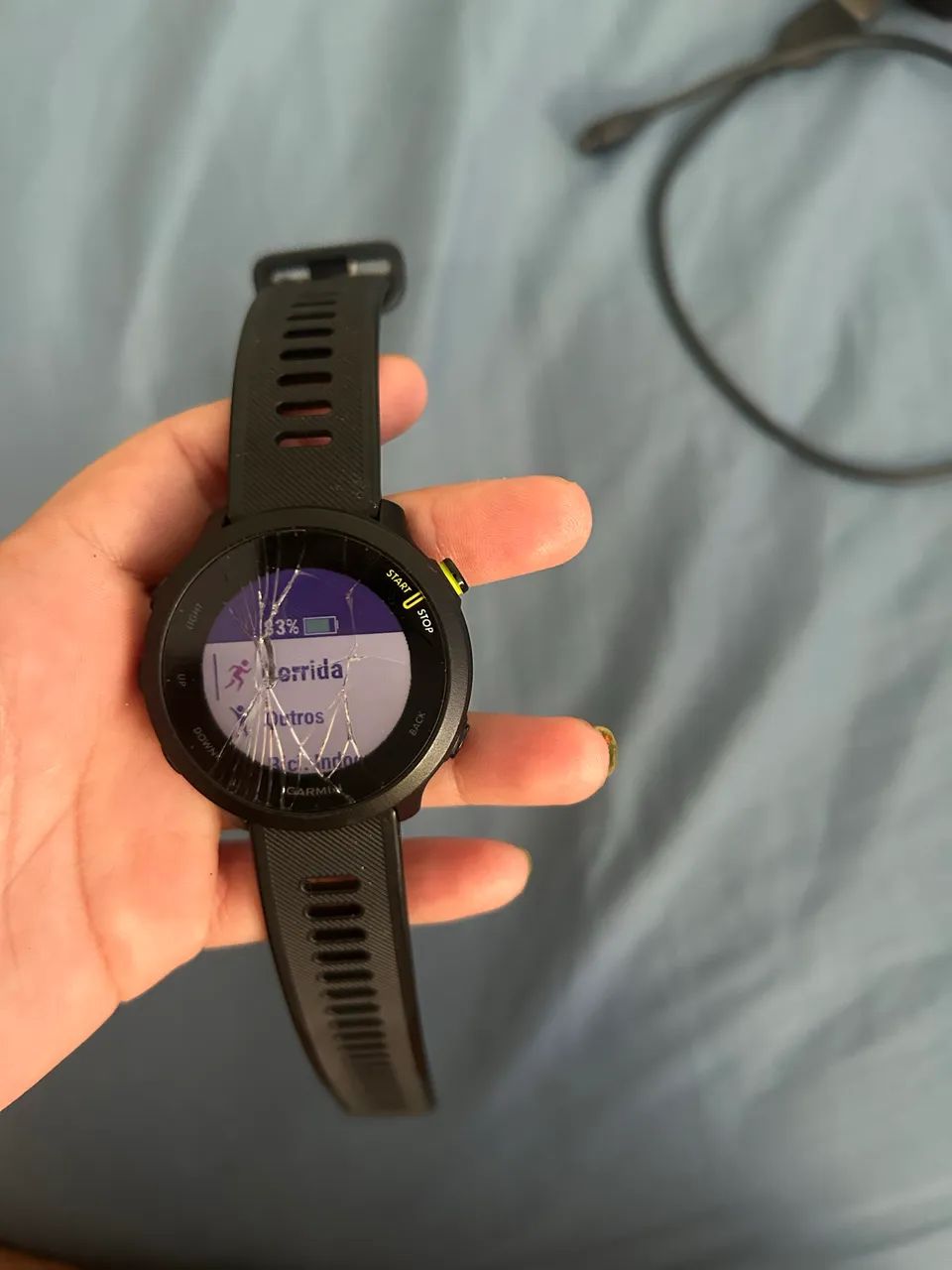 Garmin Forerunner 55 - funcionando perfeitamente (tela trincada) - Foto 4