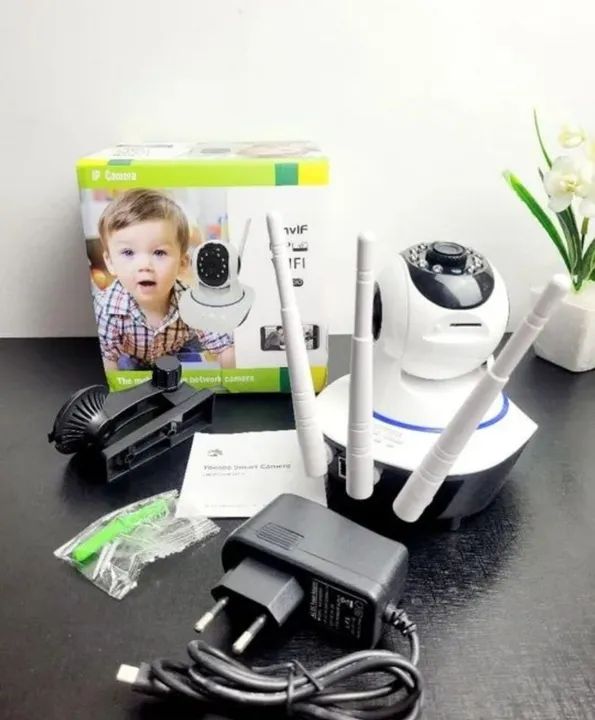 Camera Robo 3 Antenas Ip Wifi 360 Sistema Yoosee - Foto 2