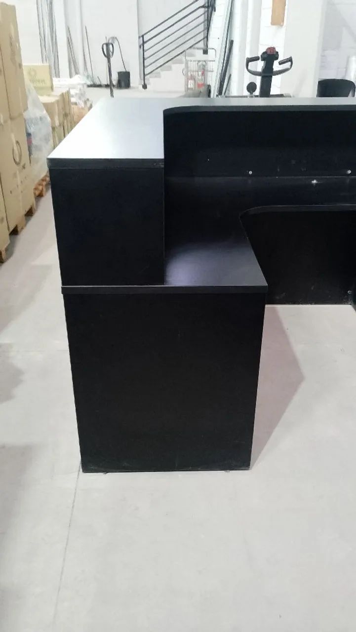 Balcão de escritório preto - Foto 4