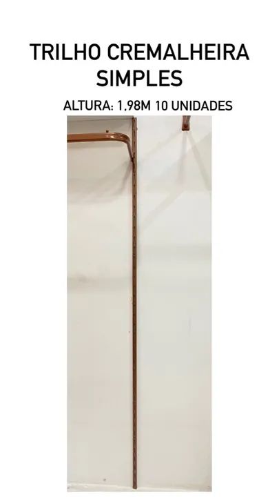 Trilho cremalheira simples e duplo ( arara de roupa ) 