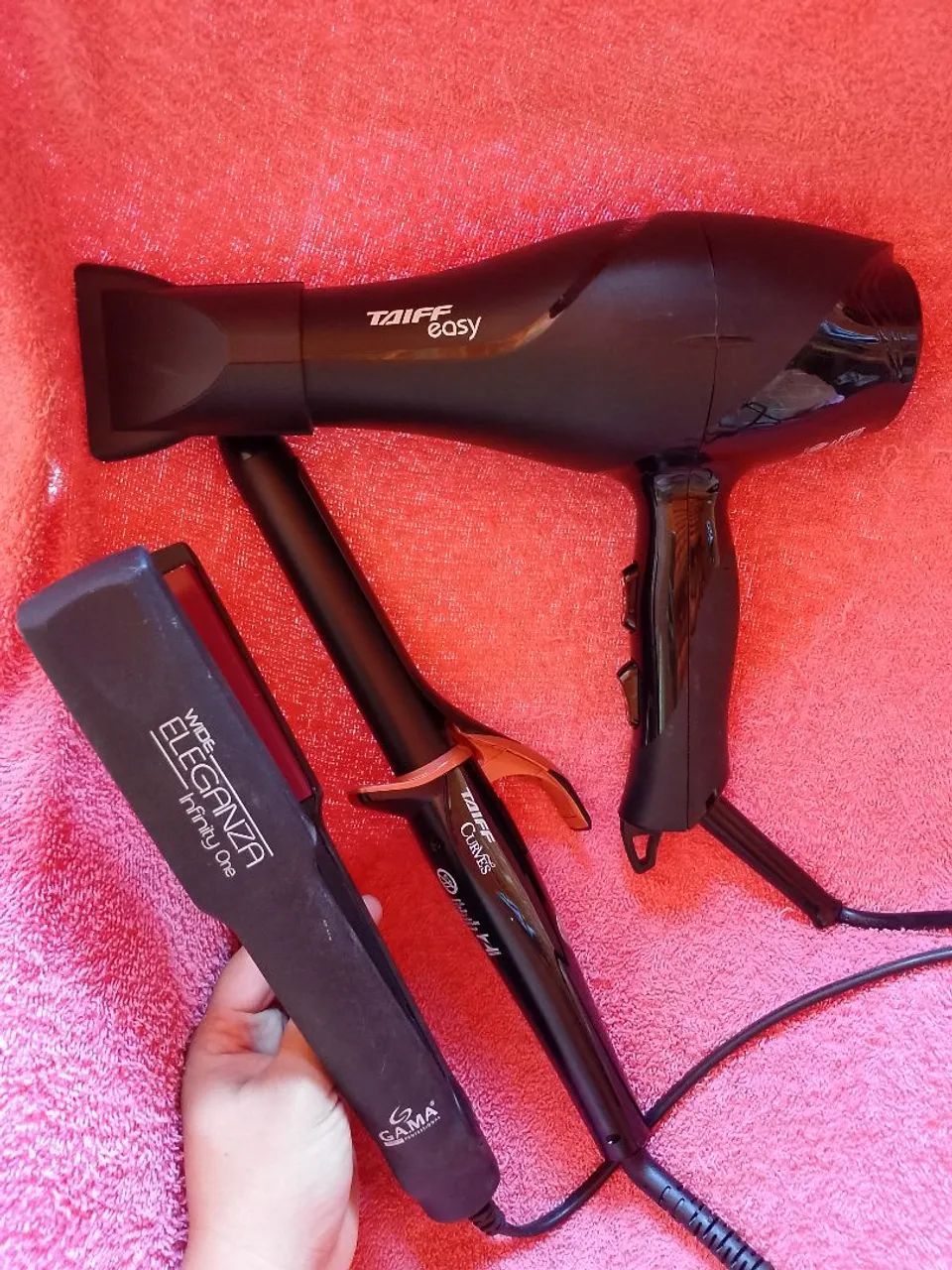 Kit de beleza: Secador, chapinha e modelador