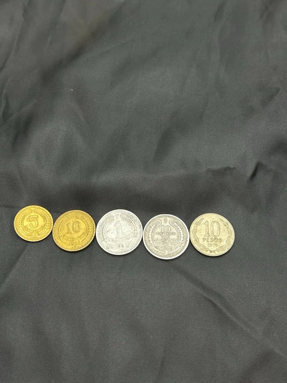 Moedas Chilenas Antigas Colecionáveis kit com 5