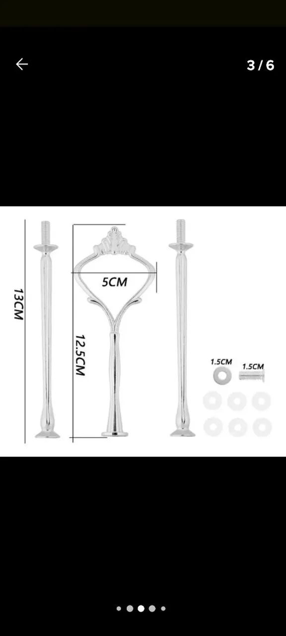 2x kit Aste suporte gancho provençal para prato festa  - Foto 3