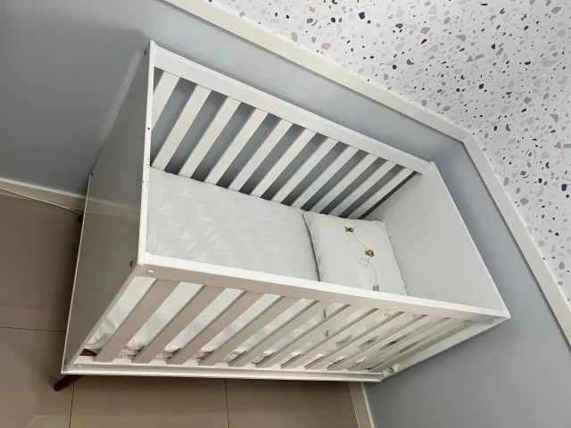 Berço americano / Mini cama com colchão e protetor impermeável - Foto 2