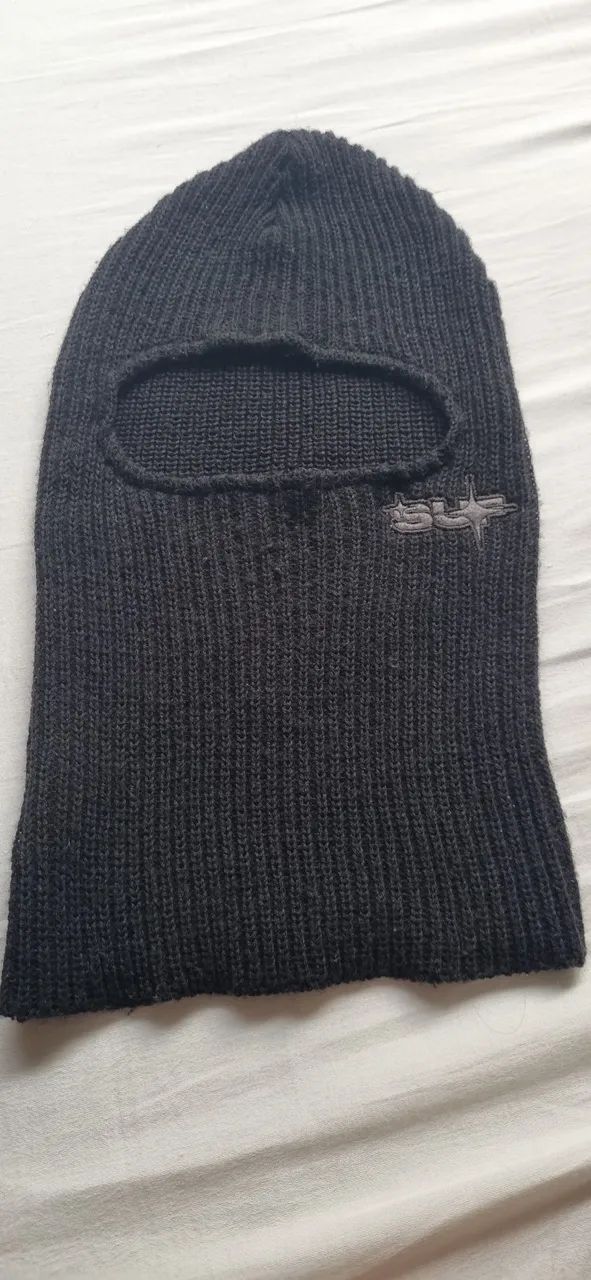 Balaclava Sufgang Preta de Lã/Crochê - Foto 3