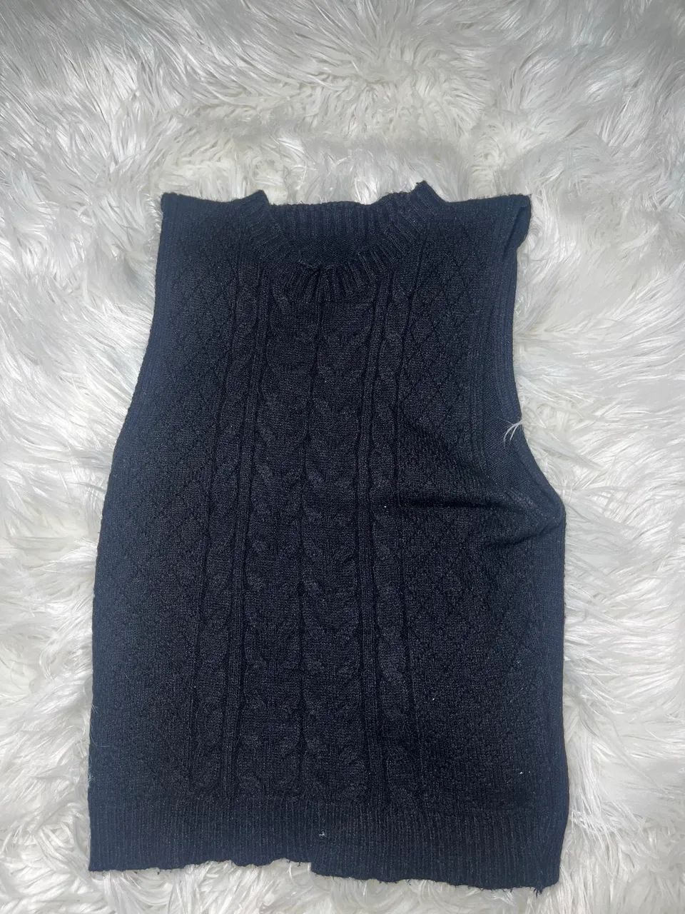 2 Colete de Tricô Lilás e preto  - Foto 3