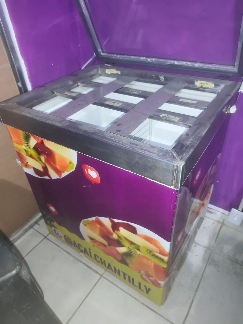 Freezer horizontal expositor de frutas e caldas açaí / sorvetes - Foto 5
