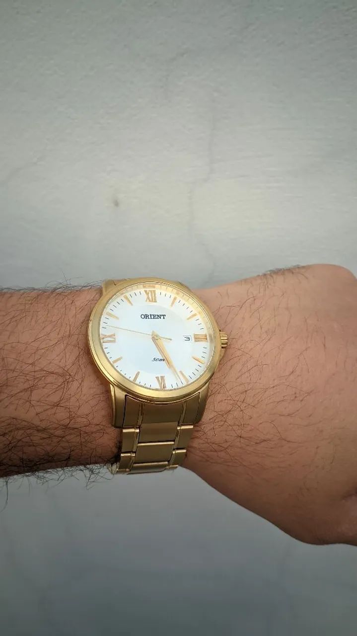 RELÓGIO ORIENT MASCULINO DOURADO - ESTILO CLÁSSICO - Foto 4