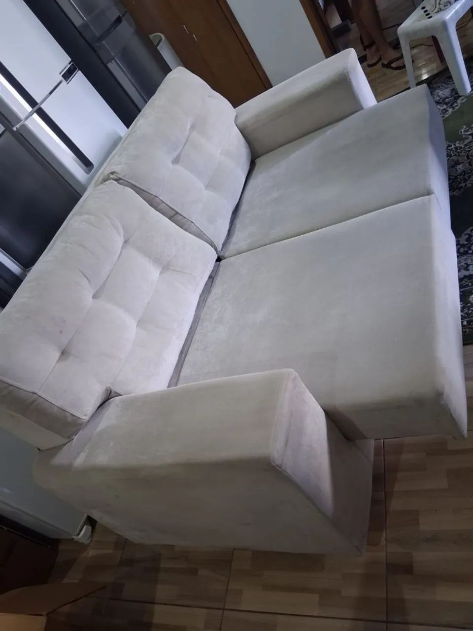 Sofá retratil 2 lugares tecido suede 