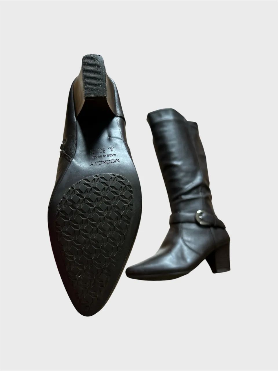 Bota de couro marrom mooncity - Foto 4