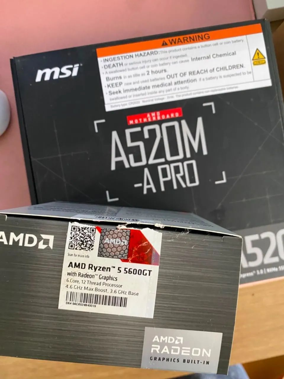 Kit ryzen 5600gt + placa mãe msi a520pro - Foto 4