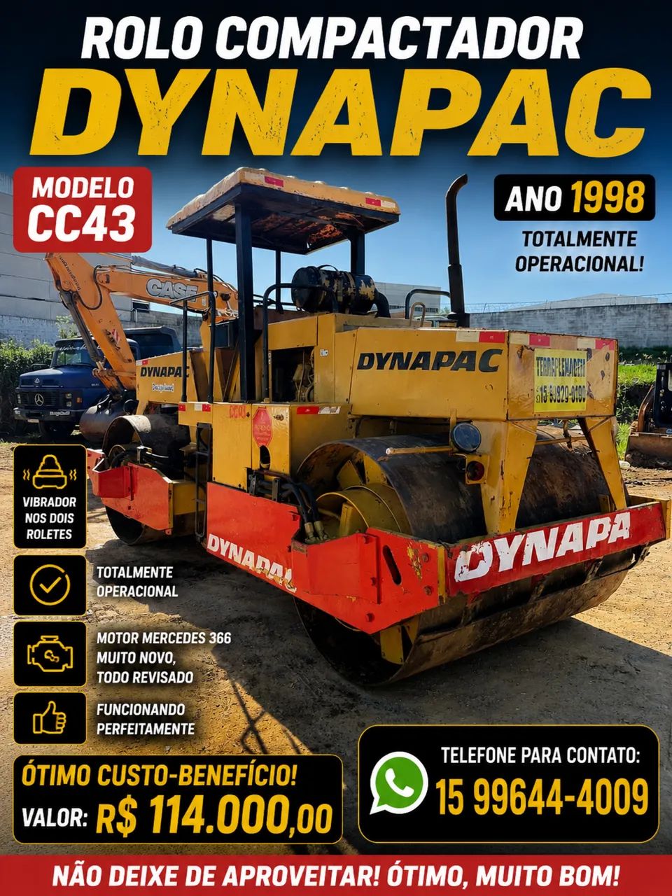Rolo Chapa Dynapac  - Foto 2