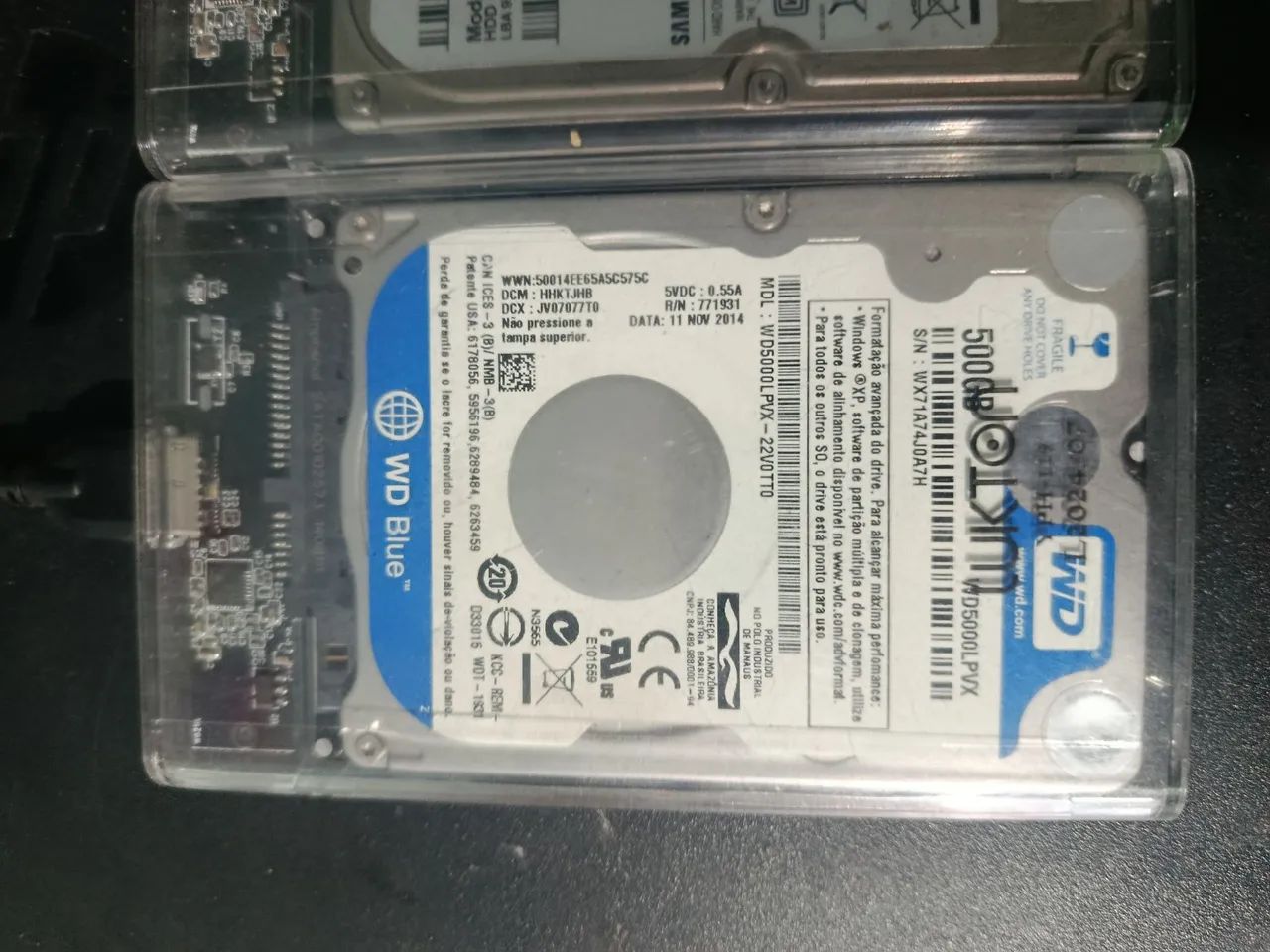 Vendo HD Externo 500GB já com Case Transparente USB 3.0 Lukton - é só plugar e usar!<br> - Foto 3