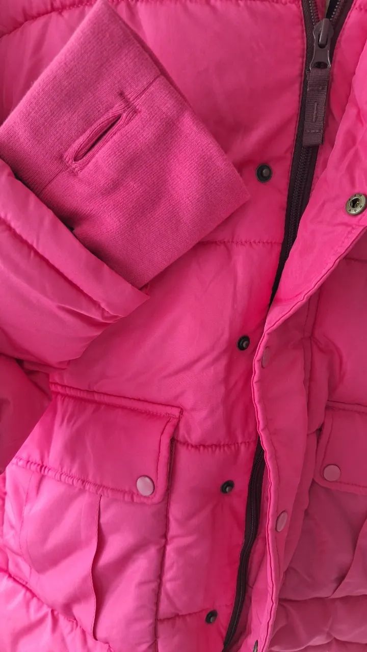 Jaqueta puffer rosa - Foto 3