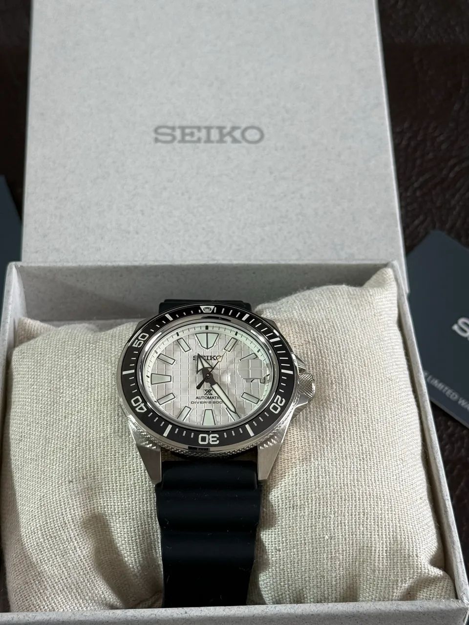 Relógio Seiko Prospex King Samurai Branco SRPE37J1