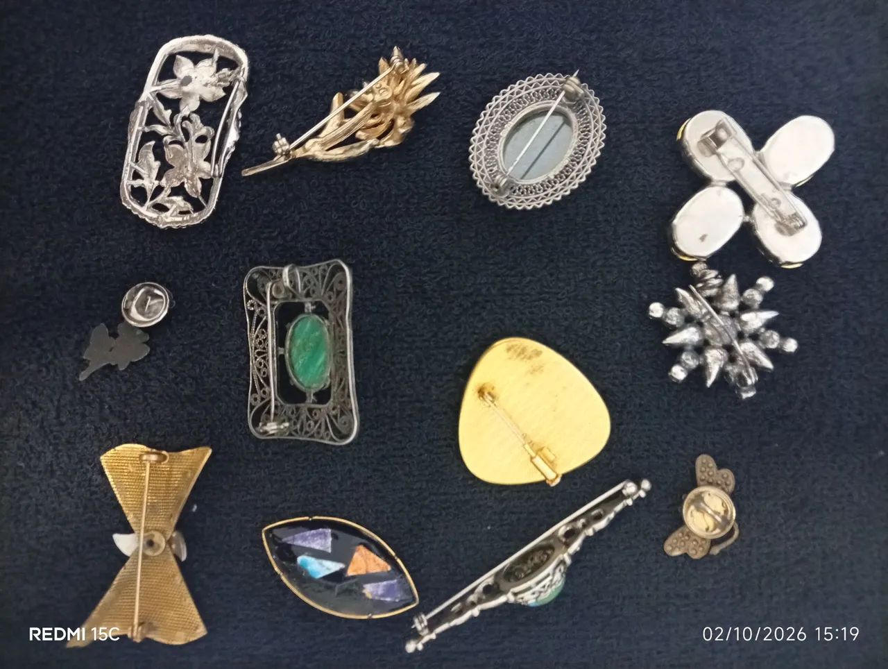 Lote com 10 Broches Vintage Modelos Variados - Foto 4