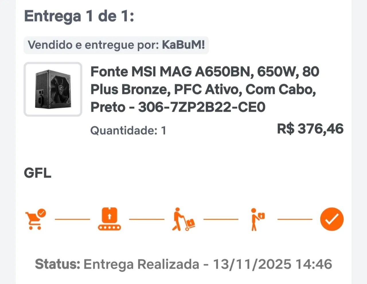 FONTE MSI MAG 650W   - Foto 2