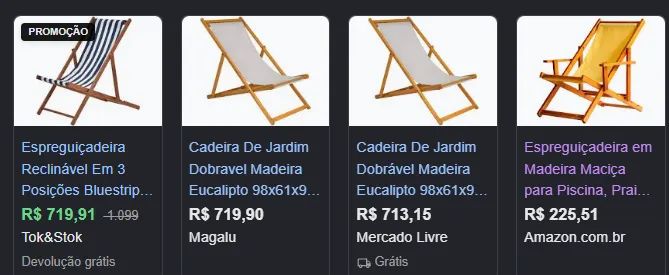 Espreguiçadeira dobrável Madeira 3 posições  - Foto 5